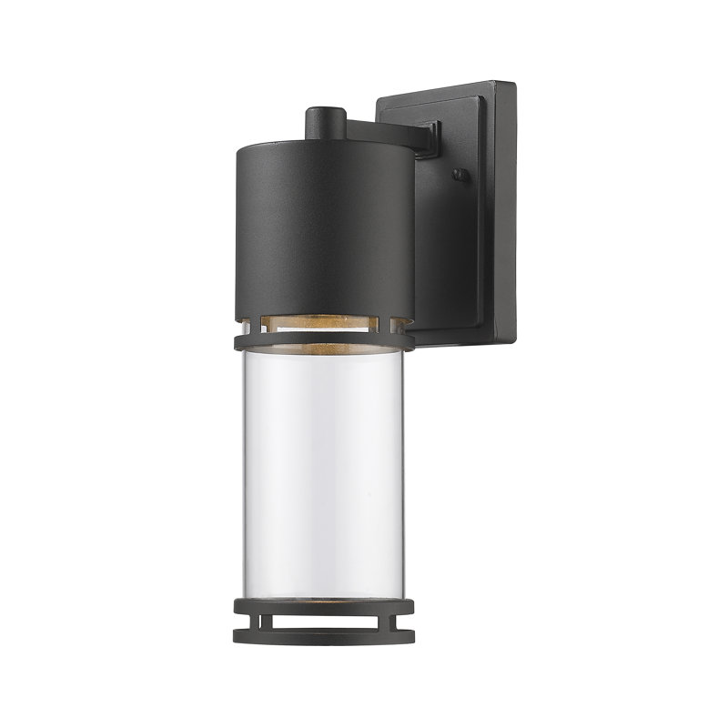 Baniya Glass LED Wall Light, Black, 17.63" H x 5.88" W x 8.25" D