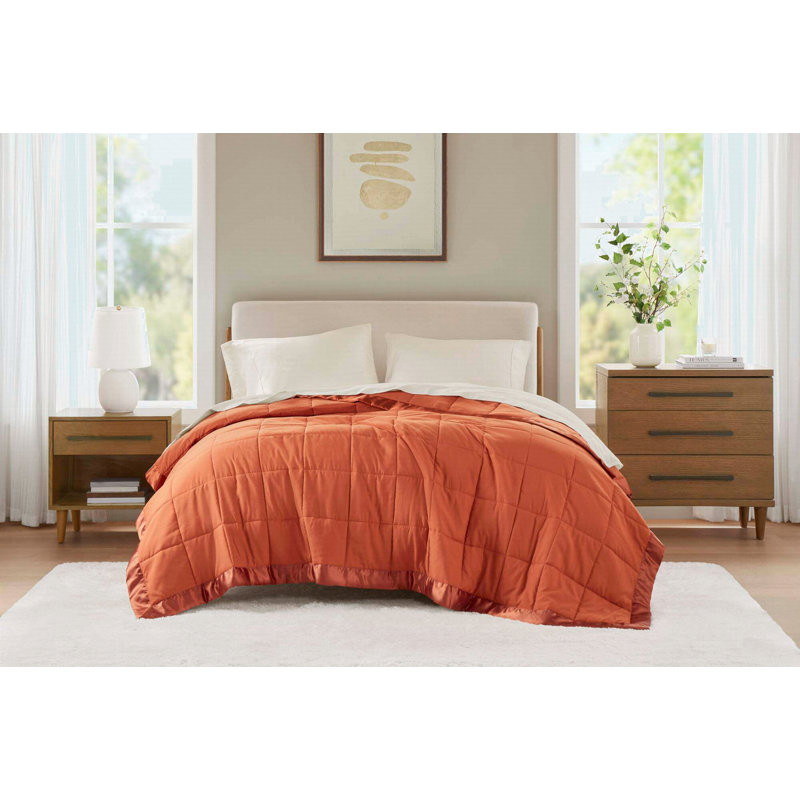 1 PCS Queen Lightweight Down Alternative Blanket, Full, Orange