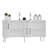 Catena Stylish Console Table, White & Silver, 100% Melamine Coated Particle Board, Thickness: 0.71 inches | Perfect for Entryway, Living Room & Office, Durable & Modern Design-106861111