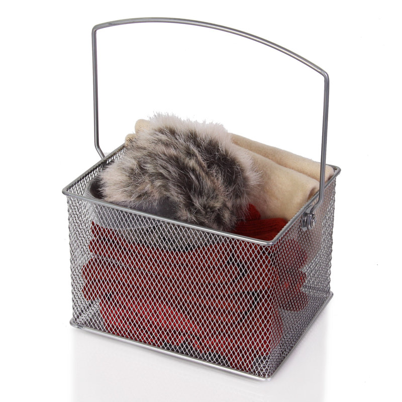 Rectangle Mesh Condiment Utensil Carrier Caddy and Napkin Holder