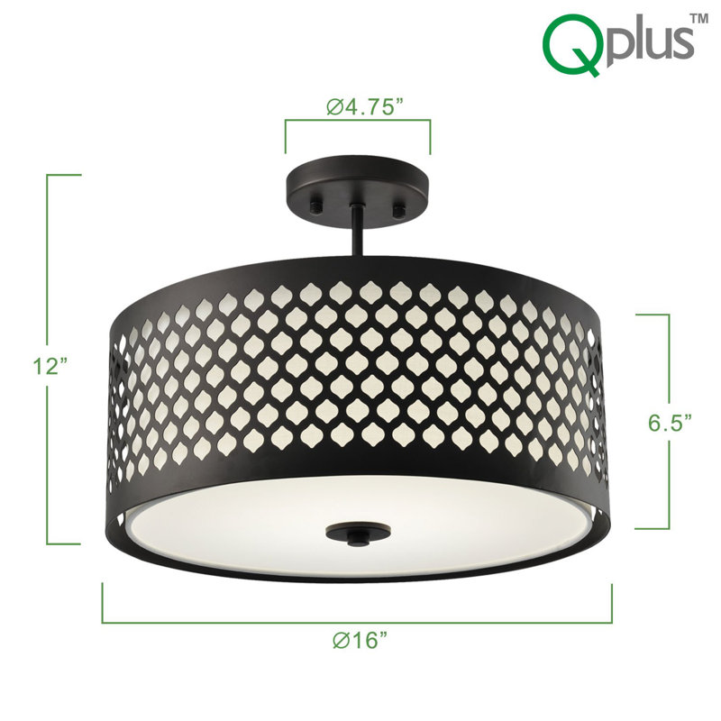 LED Semi Flush Mount, Bronze
