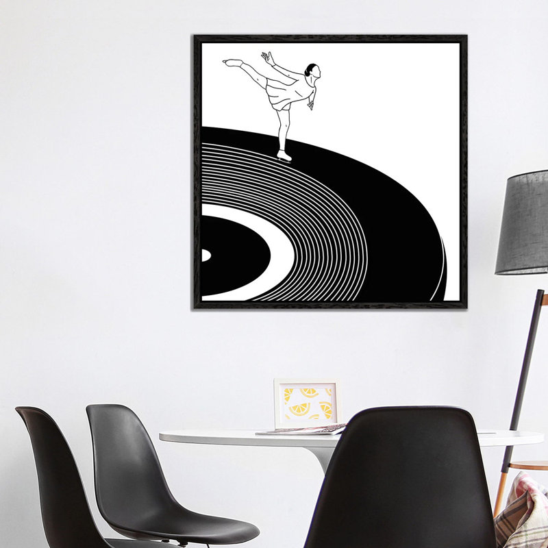 Dancing Of Sound by Filippo Spinelli - Print on Canvas, 93.98 cm H x 93.98 cm W, Black Framed