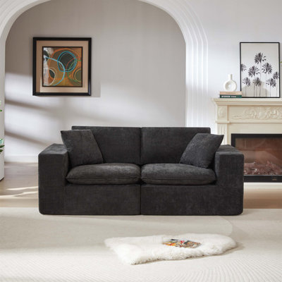 Modern Chenille Cloud Sofa, Freely Combinable And Comfortable, Ideal For Contemporary Living Rooms, Apartments, And Offices