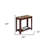 Wooden End Table With Marble Print Top