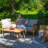 Sanibel 4-Piece Acacia Outdoor Conversation Set - Gray