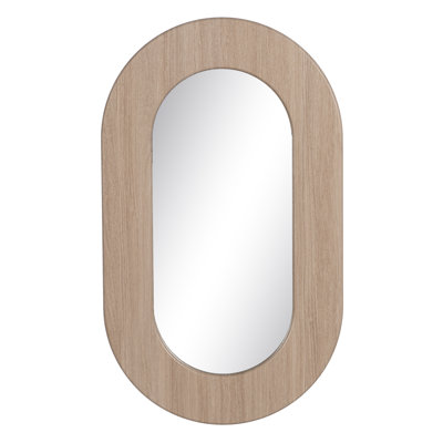 Abhimanyu Wood Oval Wall Mirror