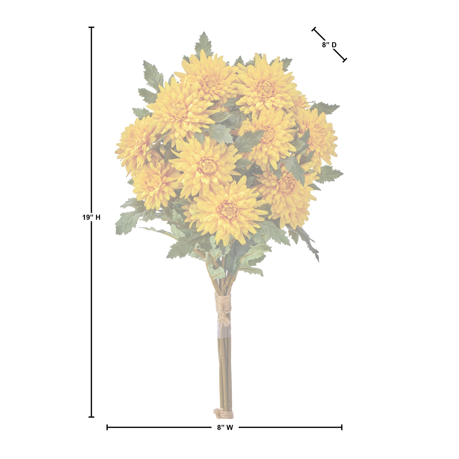 19" Uv Autumn Mum Bundle, Gold