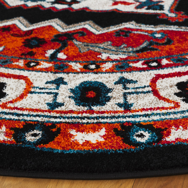 Vintage Hamadan Performance Oriental Rug, Round 6'7"