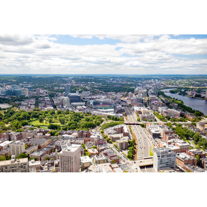Boston And Fenway Park by Aschen - Wrapped Canvas Print, 81cm H x 122cm W