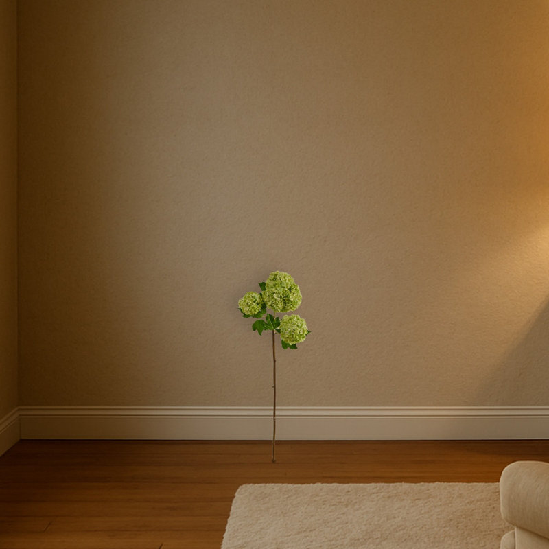 Snowball Hydrangea Artificial Flower, Green