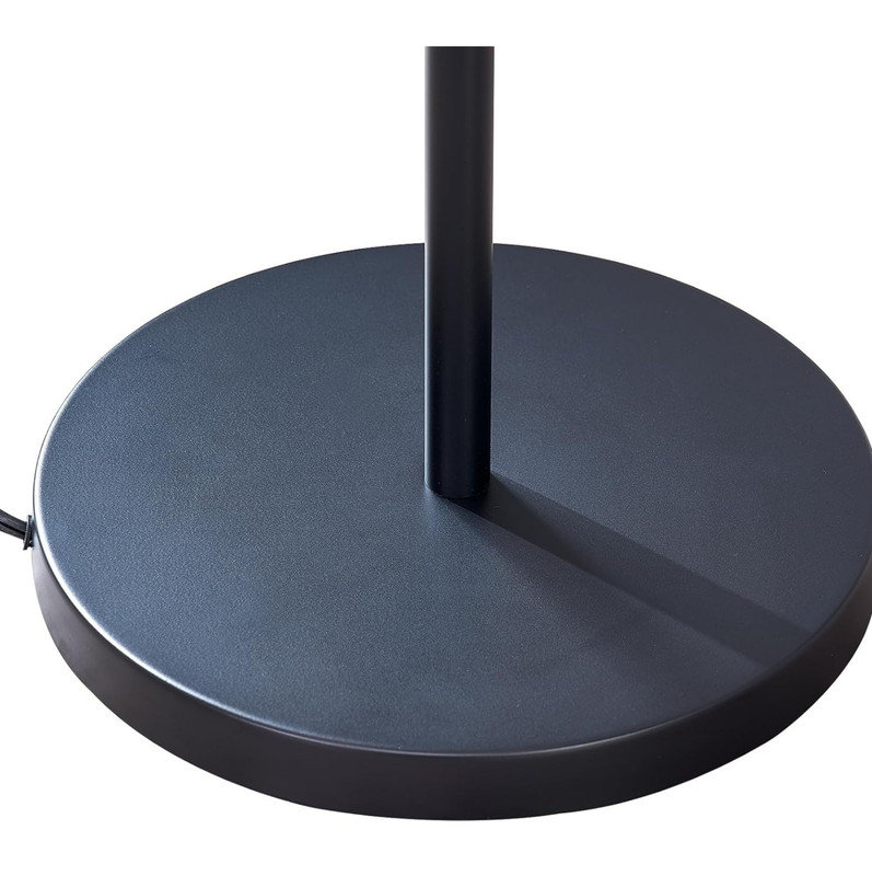 Lampe sur pied en fer noir, lampadaire en rotin tissé rustique Boho pour coin lecture et bureau (ampoules non incluses)