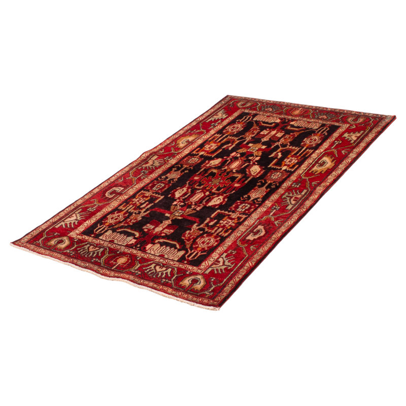 Andelz Black, Red Rug 4'4" x 7'3"