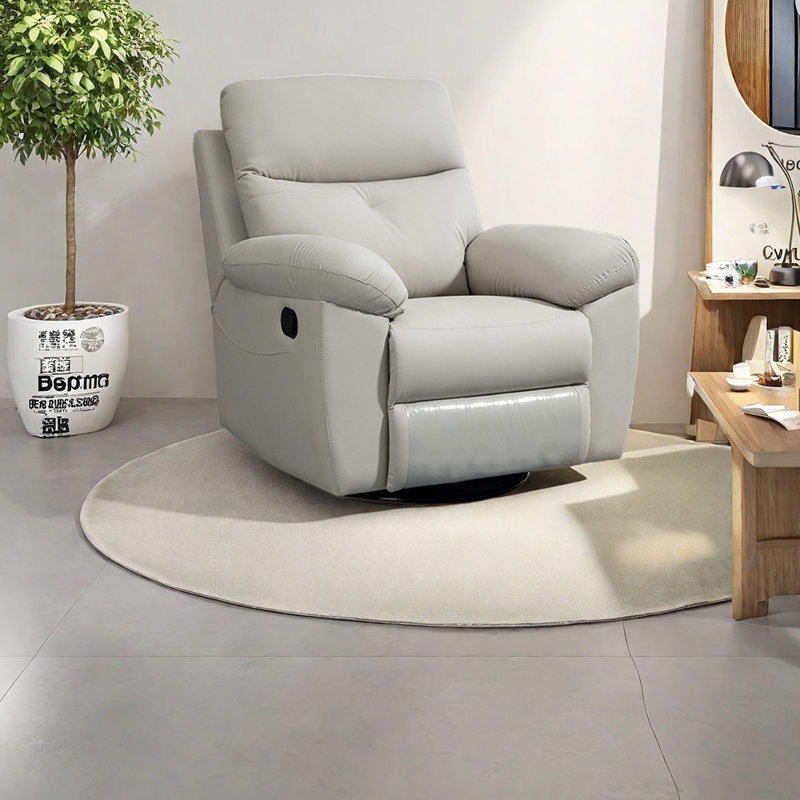 Fauteuil inclinable ergonomique léger et luxueux, Beige gris