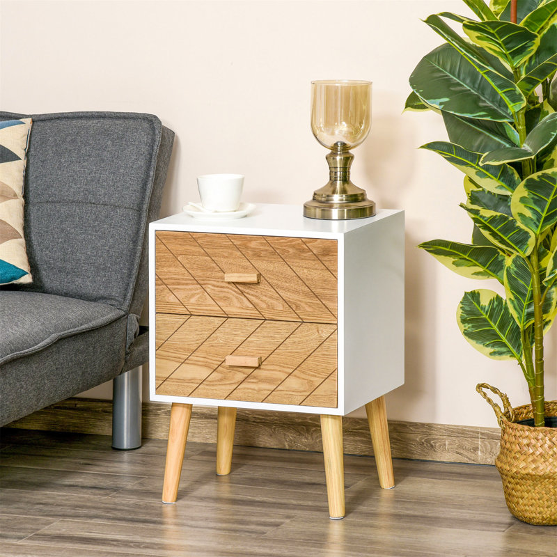 Daren 40cm W Manufactured Wood Bedside Table