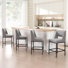 Pippins Upholstered 26.4'' Boucle Counter Stool With Metal Frame(Set of 4)