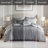 Luxurious King Bedding Sets, Polyester Jacquard, Elegant Grey For Modern Home