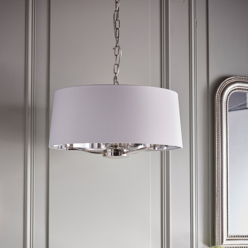 Hope 3 - Light Drum Chandelier, Bright Nickel