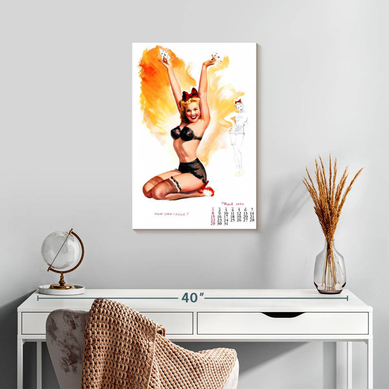 Pin-up Leisha - mars 1953, H 24 po x l 16 po