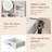 Vanity Desk with Rotating Mirror and Storage Shelves, Makeup Vanity Desk with Lights 3 Colors, Wood Vanity with 2 Drawers, Stool, Power Outlet, for Bedroom, Dressing Room