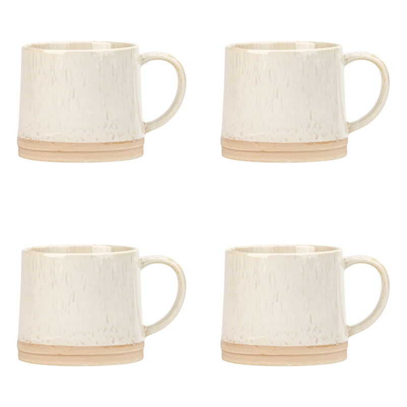 10 grandes tasses Rhea Street, blanc, Blanc