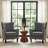 Button-Tufted Horn-Back Armchair, Accent Chair with Padded Cushion, Side Pocket and Solid Wood Legs (Set of 2)-197828883
