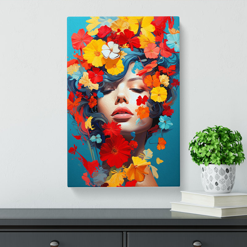 Floral Pop - Wrapped Canvas, 76cm H x 50cm W x 3cm D
