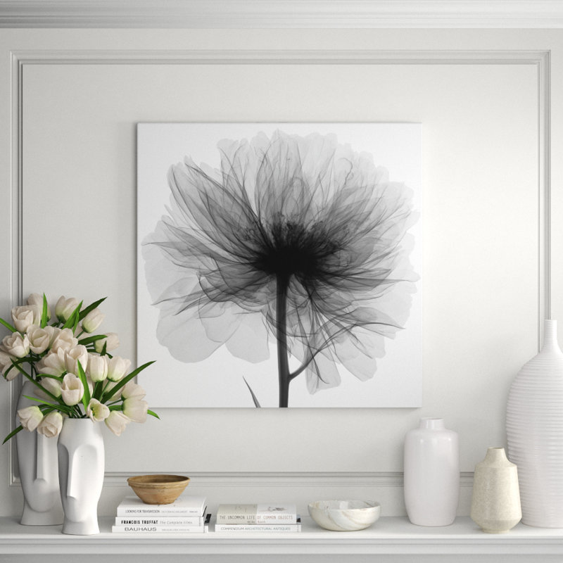 Hand-Picked Gray 1' Framed Graphic Art Print on Glass