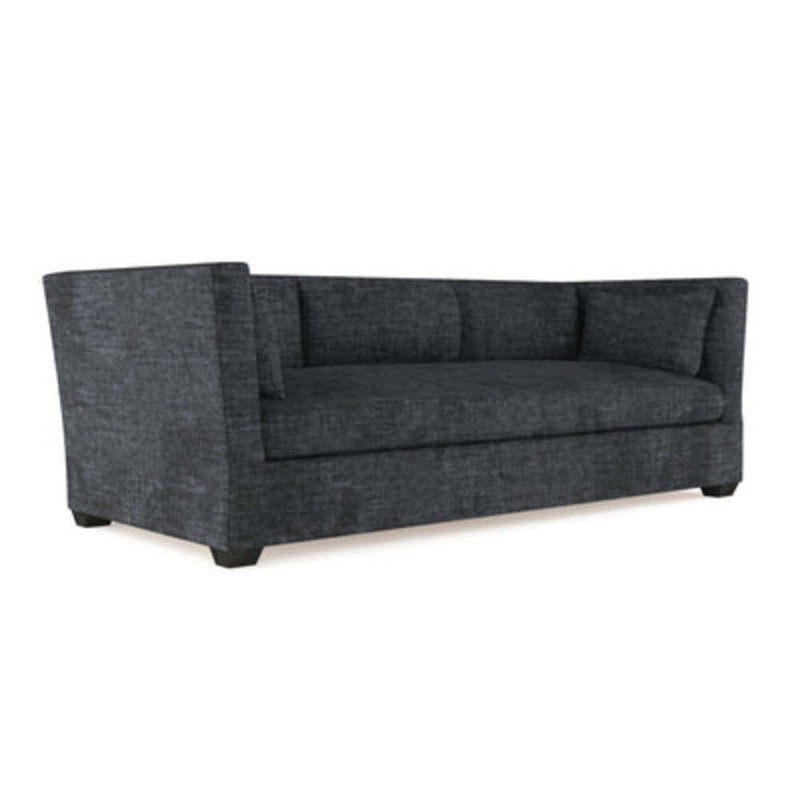 Rivington Flare Square Track-Arm Sofa, 31" H x 96" W x 37" D, Box Weave Linen Haze, Weathered