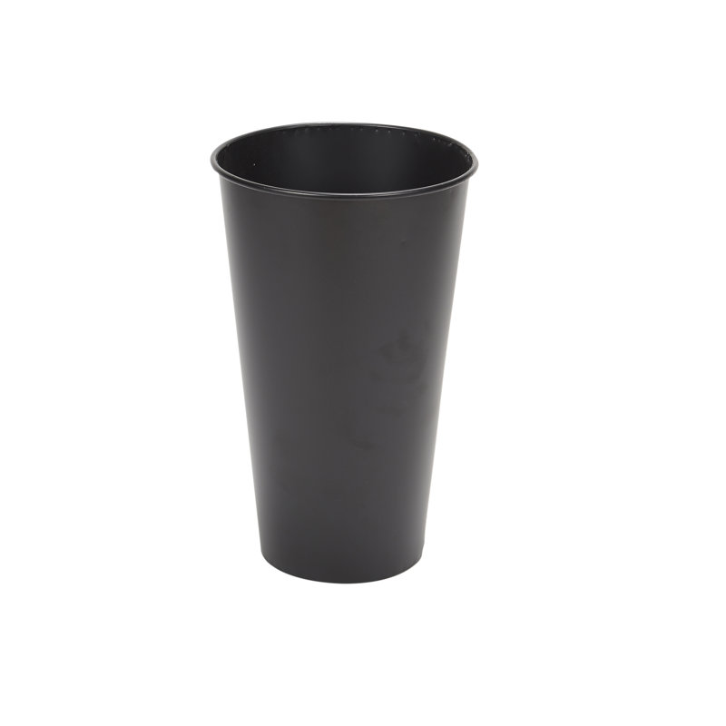Pot à fleurs en métal Trees, Noir, H 20 po x l 12,5 po x P 12,5 po