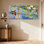 Birds Duck and Ducklings Water Lilies Pond, ensemble de 3 impressions sur toile