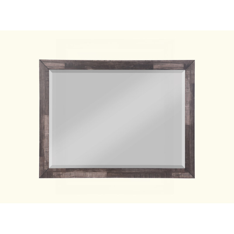 Miroir au fini cerisier foncé