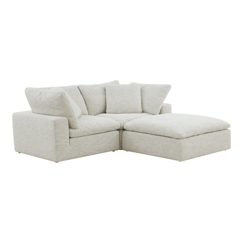 Canapé modulaire en polyester Tila, Gris clair Livesmart®