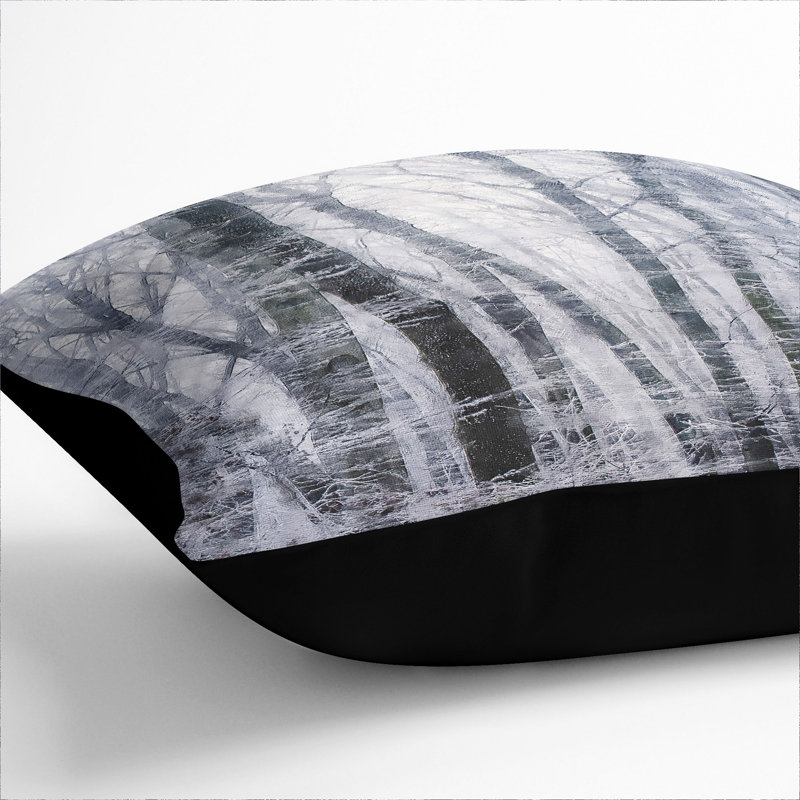 Winter Forest Vol.11 Scatter Cushion, 40cm H x 40cm W x 15cm D, Black