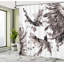 Ensemble de rideau de douche et crochets Hummingbird-95077583-95077584