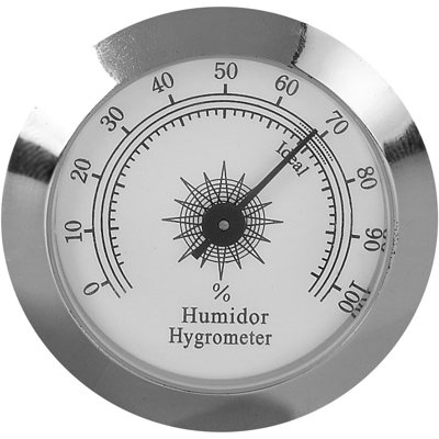 Analog Hygrometer HYG-75S Polished Silver Finish Hygrometer