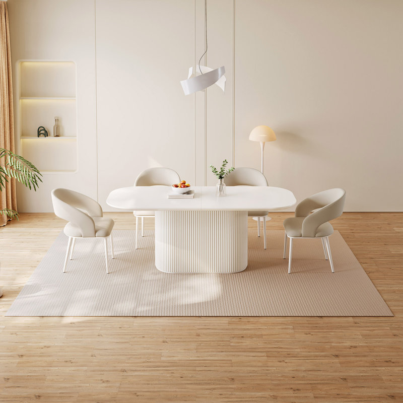 Ensemble de table de salle à manger avec 4 chaises, 29.64" H x 70" W x 39.37" D