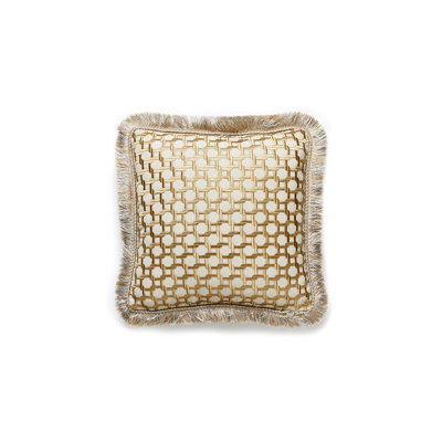 Modern Luxury Embroidered Feather Throw Pillow