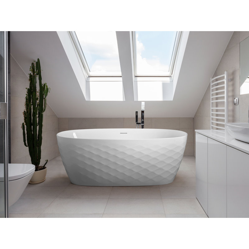 Mailloux 1700mm x 800mm Freestanding Acrylic Bathtub