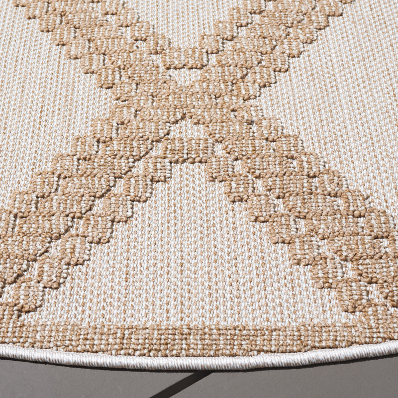Msro226 Global Martha Stewart Global Performance Geometric Indoor/Outdoor Area Rug, Round 6'7"