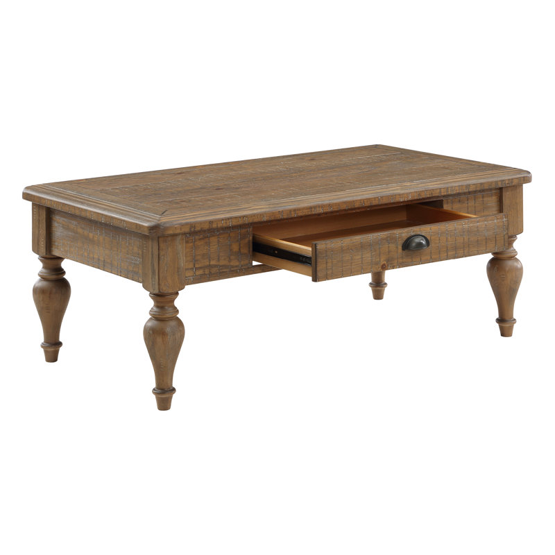 Caspar Single Coffee Table, Brown