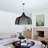 Modern Black Rattan Woven Pendant Light-1038350036