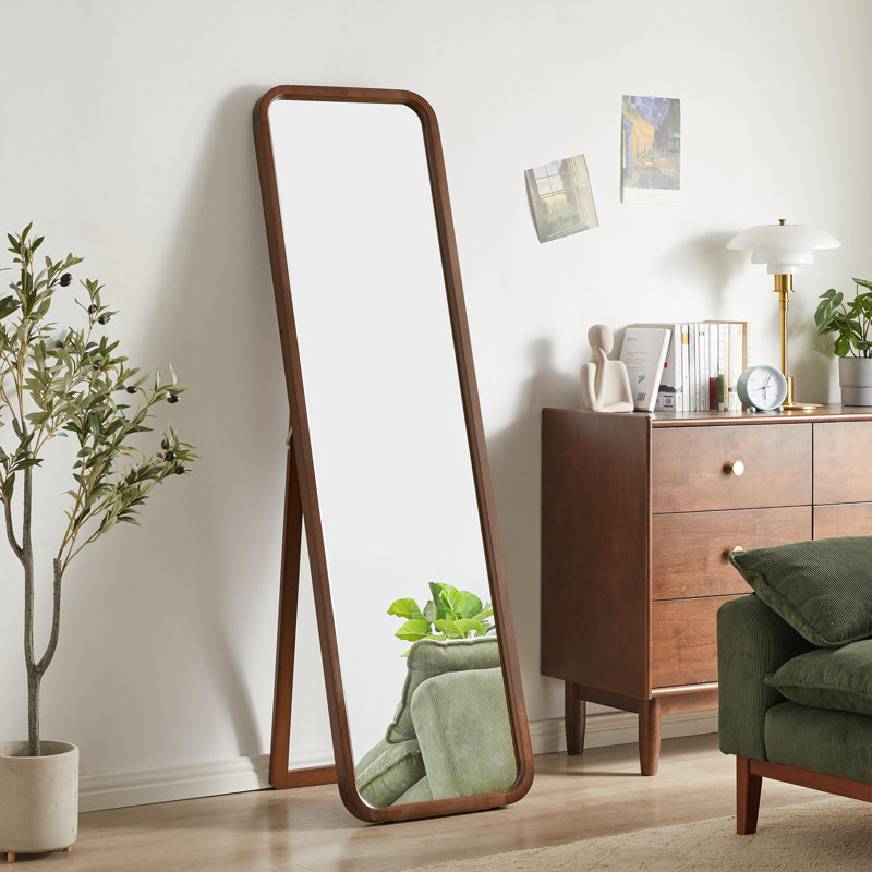 Miroirs d'appoint modernes et grand mur, cadre en bois de noyer massif pour la maison