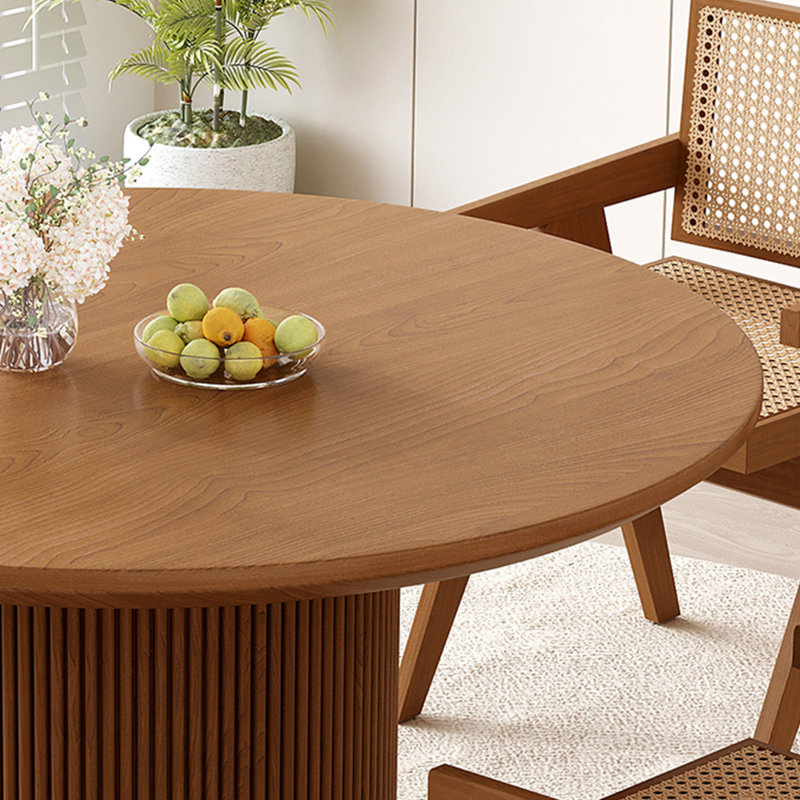 Ensemble de table de salle à manger en bois massif de style japonais