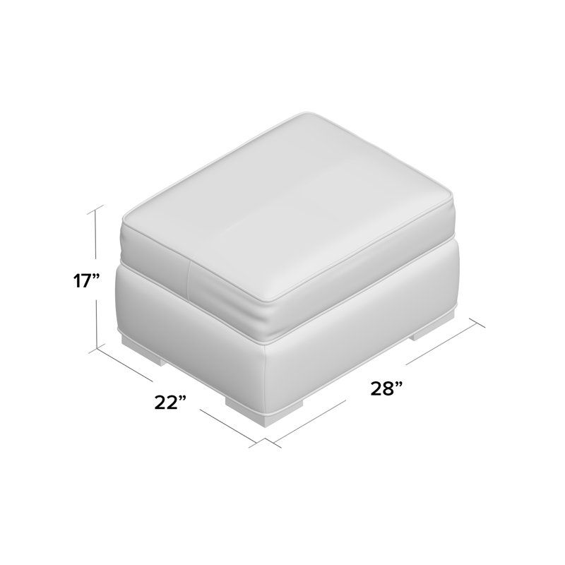 Tower Place Edgemere Leather Ottoman