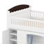 Lit mezzanine double avec armoire de rangement, garde-robe et DEL-855933588
