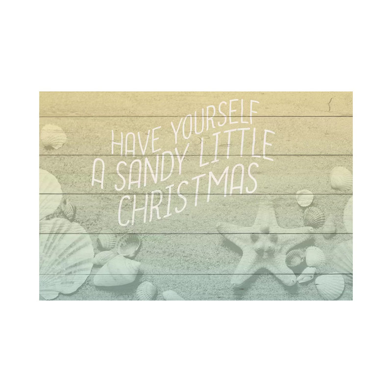 Sandy Christmas 1 Piece Wrapped Canvas Wall Art, 152.5 cm H x 101.5 cm W