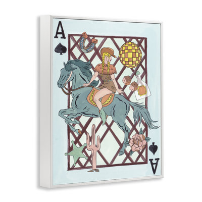 «Disco Cowgirl Ace Card», estampe numérique, design par Melissa Wang