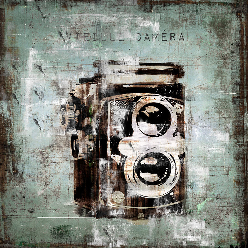 Vieille Camera Print by Zoey Riley, 24" H x 24" W x 2" D, Glass Coat
