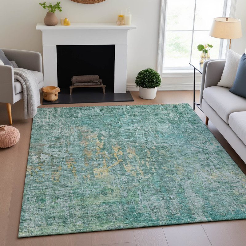 Premium Machine Washable Kelton AMF1237 Modern Rug, Rectangle 5' x 7'6"