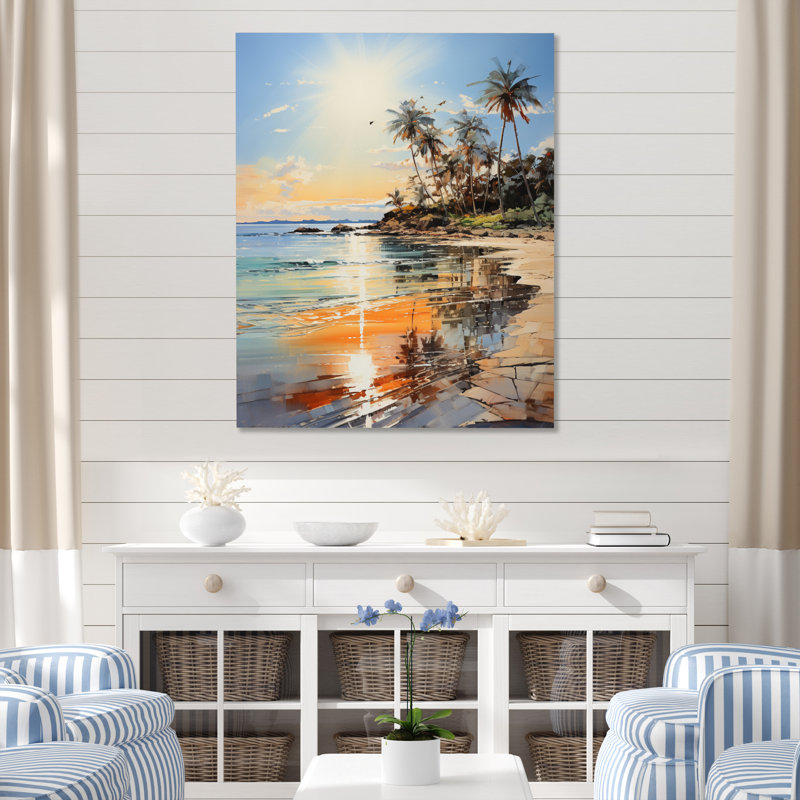 " Coastalbeach Beach Bliss I ", Wrapped Canvas, 20" H x 12" W x 1" D